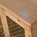 Caged Contemporary 2 Doors Pine Cabinet by Lavishway | Display Cabinet-22332