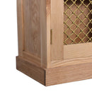 Caged Oak Finish 2 Doors Cabinet by Lavishway | Display Cabinet-22357