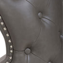 Cairo Grey Leather Effect Bar Stool by Lavishway | Bar Stools-27145