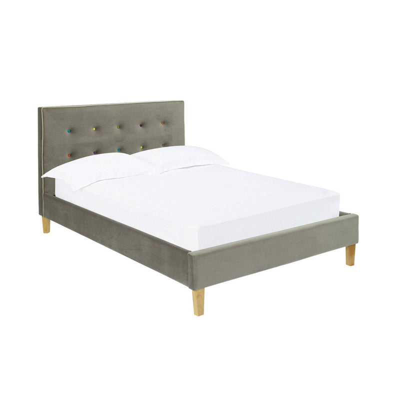 Camden Contemporary Grey Fabric Bed by Lavishway | Fabric Beds-28584