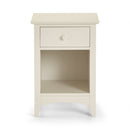 Cameo 1 Drawer Stone White Bedside Table by Lavishway | Bedside Tables-20882