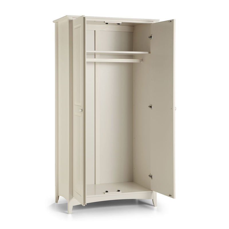 Cameo 2 Doors Stone White Wardrobe by Lavishway | Wardrobe-20878