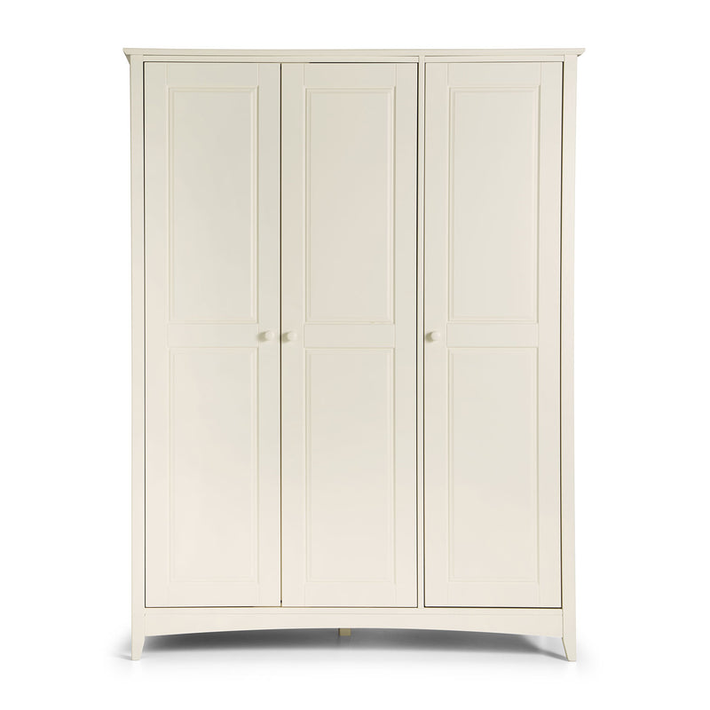 Cameo 3 Doors Stone White Wardrobe by Lavishway | Wardrobe-20865