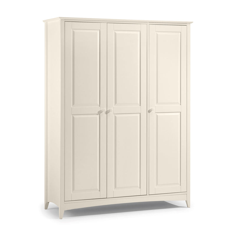 Cameo 3 Doors Stone White Wardrobe by Lavishway | Wardrobe-20864