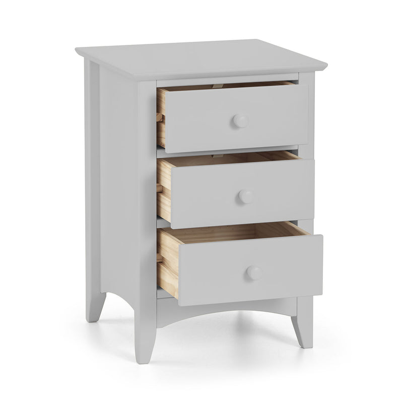 Cameo 3 Drawers Contemporary Bedside Table by Lavishway | Bedside Tables-20855