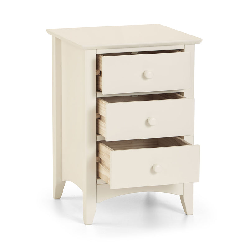 Cameo 3 Drawers Contemporary Bedside Table by Lavishway | Bedside Tables-20852