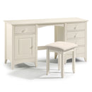 Cameo Stone White Dressing Stool by Lavishway | Dressing Table Stools-20794