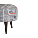 Camilla News Printed Velvet Round Footstool by Lavishway | Footstool-57576