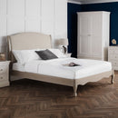 Camille Upholstered Oak Effect Bed by Lavishway | Fabric Beds-20734