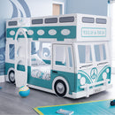 Campervan Vintage Green & White Bunk Bed by Lavishway | Wooden Beds-20786