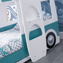 Campervan Vintage Green & White Bunk Bed by Lavishway | Wooden Beds-20789