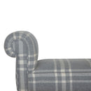Canus Tartan Antique Grey Bench by Lavishway | Benches & Storage Benches-22293