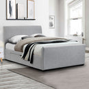 Capri 2 Drawers Light Grey Fabric Bed by Lavishway | Fabric Beds-20749
