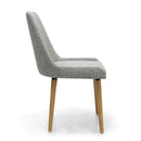 Capri Weave Flax Effect Grey Dining Chair by Lavishway | Dining Chairs-27423