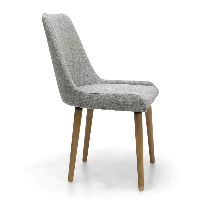 Capri Weave Flax Effect Grey Dining Chair by Lavishway | Dining Chairs-27422