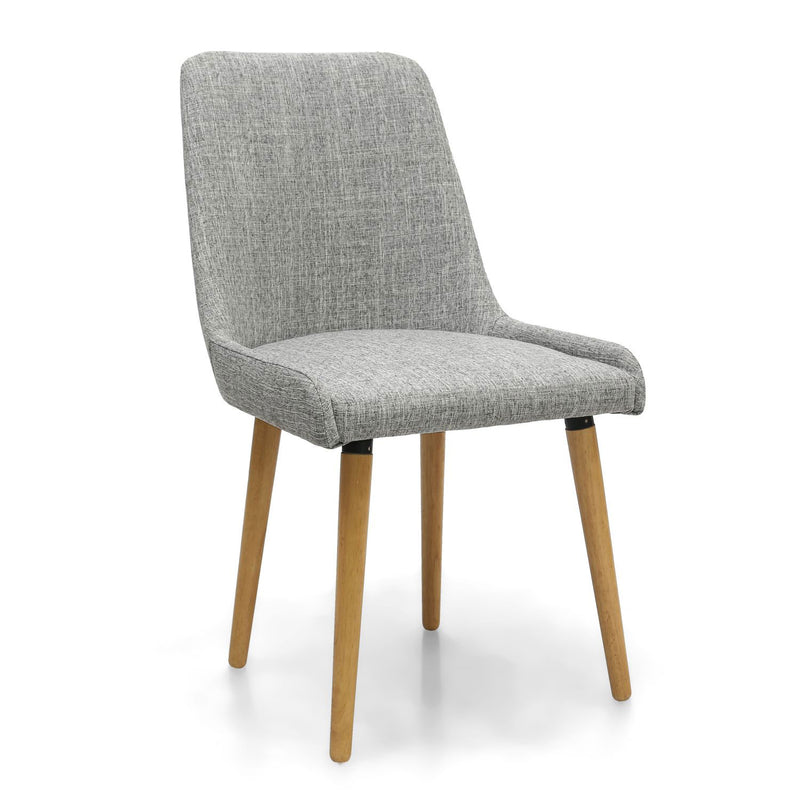 Capri Weave Flax Effect Grey Dining Chair by Lavishway | Dining Chairs-27420