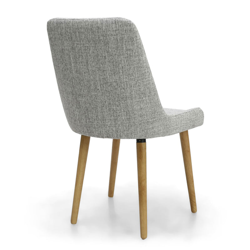Capri Weave Flax Effect Grey Dining Chair by Lavishway | Dining Chairs-27421