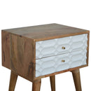 Capsule 2 Drawers Carved Bedside Table by Lavishway | Bedside Tables-22283