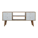 Capsule 4 Drawer White TV Unit With Storage by Lavishway | TV Units Cabinets-22255