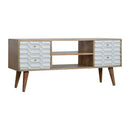 Capsule 4 Drawer White TV Unit With Storage by Lavishway | TV Units Cabinets-22254