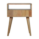 Capsule Open Slot Carved Bedside Table by Lavishway | Bedside Tables-22280