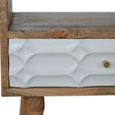 Capsule Open Slot Carved Bedside Table by Lavishway | Bedside Tables-22278