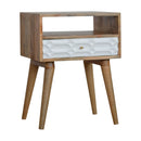 Capsule Open Slot Carved Bedside Table by Lavishway | Bedside Tables-22272