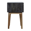 Carbon Open Black Bedside Table by Lavishway | Bedside Tables-22240