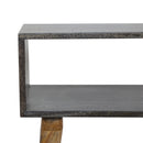 Carbon Open Black Bedside Table by Lavishway | Bedside Tables-22243