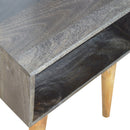 Carbon Open Black Bedside Table by Lavishway | Bedside Tables-22242