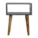 Carbon Open Black Bedside Table by Lavishway | Bedside Tables-22239