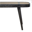 Carbon Solid Wood Rattan Bench by Lavishway | Benches & Storage Benches-22236