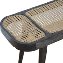 Carbon Solid Wood Rattan Bench by Lavishway | Benches & Storage Benches-22235