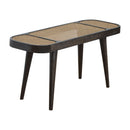 Carbon Solid Wood Rattan Bench by Lavishway | Benches & Storage Benches-22233