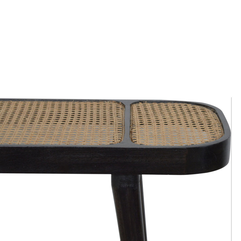 Carbon Solid Wood Rattan Console Table by Lavishway | Hallway Console Table-22185