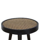 Carbon Solid Wood Rattan End Table by Lavishway | Side Tables-22169