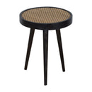 Carbon Solid Wood Rattan End Table by Lavishway | Side Tables-22166