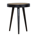 Carbon Solid Wood Rattan End Table by Lavishway | Side Tables-22167