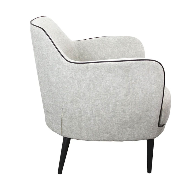 Carina Upholstered Armchair In Cream Finish by Lavishway | Fabric Sofas-23268