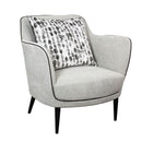 Carina Upholstered Armchair In Cream Finish by Lavishway | Fabric Sofas-23266