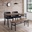 Carnegie Solid Elm Industrial Dining Table by Lavishway | Dining Tables-20743