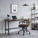 Carnegie Mocha Elm Finish Pipe Desk by Lavishway | Reclaimed Wood Desks-20729