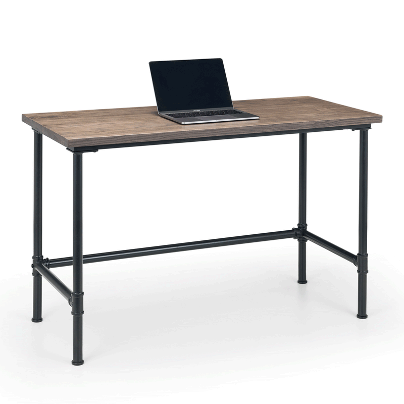 Carnegie Mocha Elm Finish Pipe Desk by Lavishway | Reclaimed Wood Desks-20730