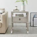 Carter Solid Wood 1 Drawer Side Table by Lavishway | Side Tables-25869