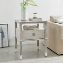 Carter Solid Wood 1 Drawer Side Table by Lavishway | Side Tables-25868
