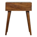 Carved Solid Wood Chestnut Bedside Table by Lavishway | Bedside Tables-22135