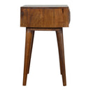 Carved Solid Wood Chestnut Bedside Table by Lavishway | Bedside Tables-22139