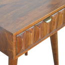 Carved Solid Wood Chestnut Bedside Table by Lavishway | Bedside Tables-22134