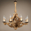 Carved Vintage Wooden Chandelier by Lavishway | Pendant Lighting-39853
