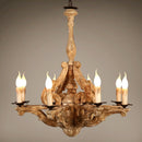 Carved Vintage Wooden Chandelier by Lavishway | Pendant Lighting-39851